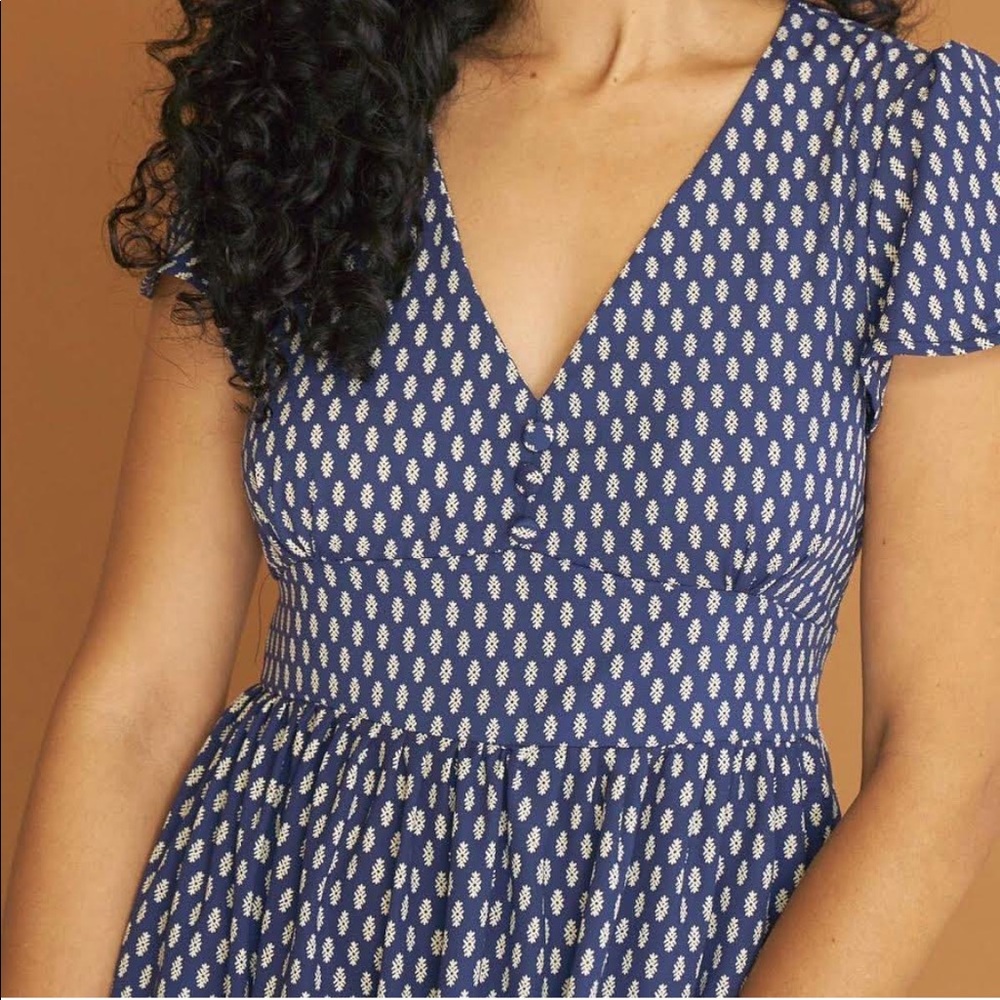 Fauxgerty Dress midi size S M 4 6 like new ethical